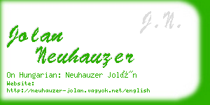 jolan neuhauzer business card